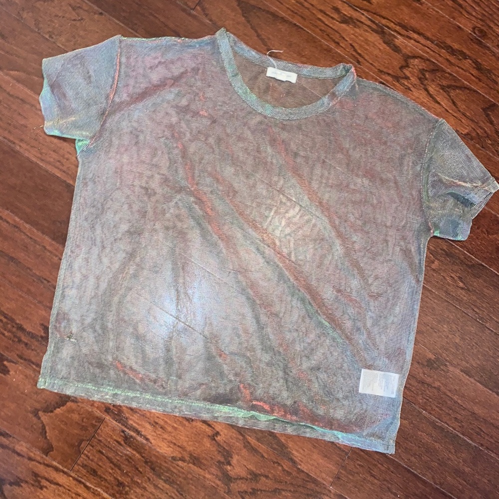 Urban Outfitters iridescent crop top